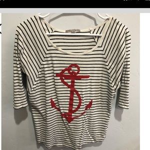 Cute anchor mid sleeve